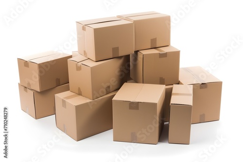 CARTONS PACKAGING FOR SHIPPING, white background