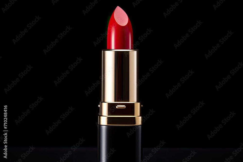 White background with red lipstick isolated White background with red lipstick isolated