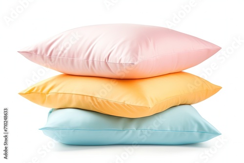 White isolated soft pillows