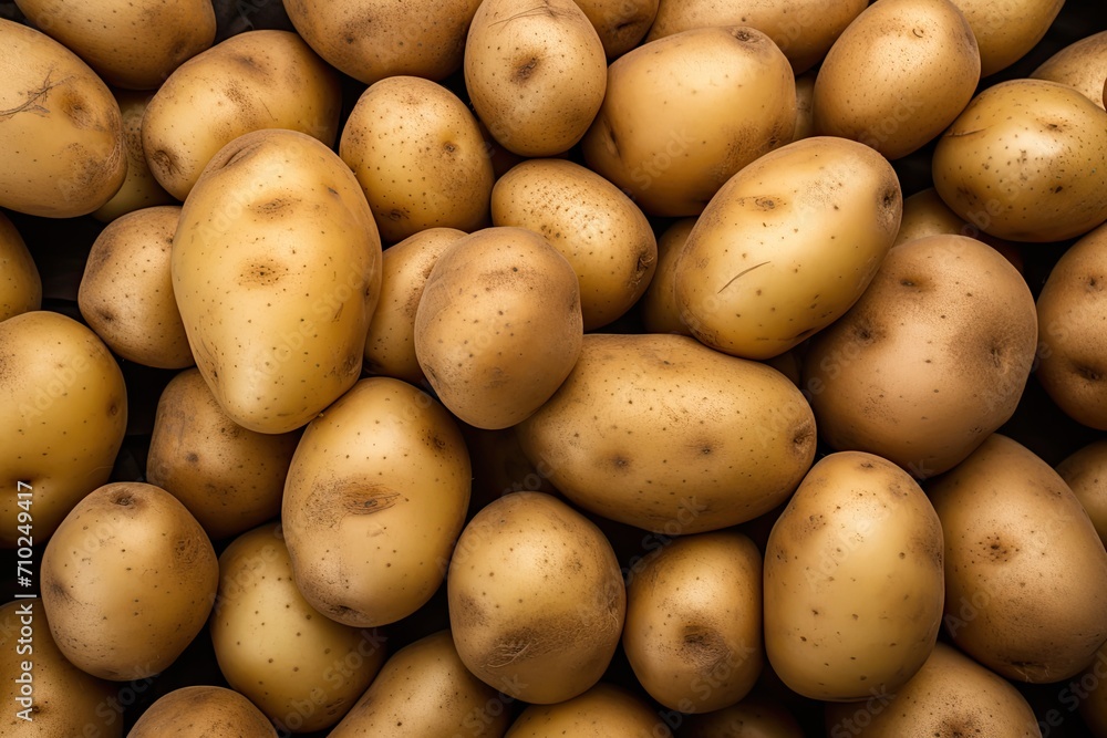 Young potatoes piled teXture Young potatoes piled teXture