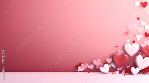 Romantic heart-shaped Valentine's Day background, symbolizing Valentine's Day, wedding, love © xuan