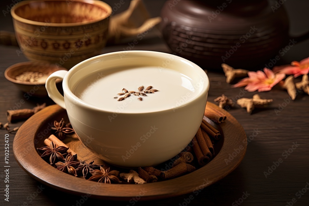 Fresh tea beverage or bold Indian Chai Fresh tea beverage or bold Indian Chai