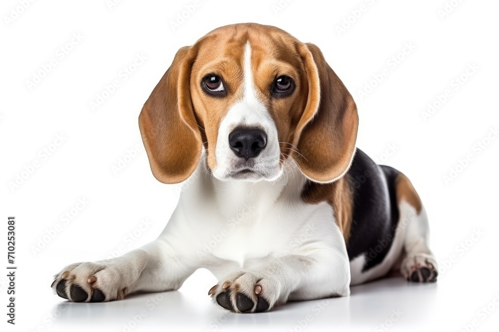 Gorgeous Beagle isolated on white background