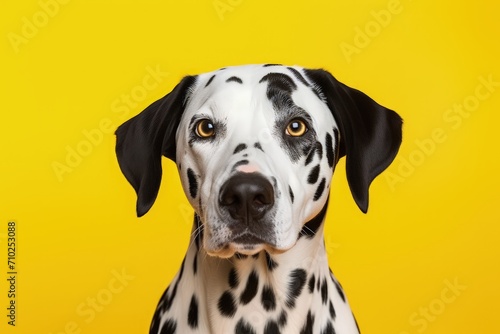 Gorgeous Dalmatian on Colorful Surface © LimeSky