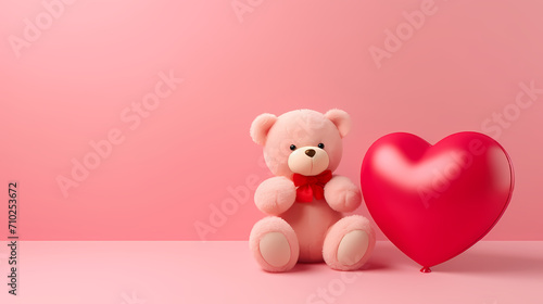 Valentine's Day, love and romance background, background with heart shapes © xuan