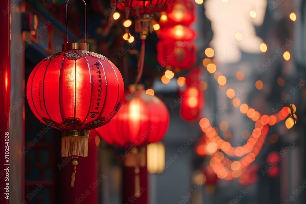 Traditional Chinese Red Lanterns during Chinese New Year Lantern Festival Traditional Chinese Red Lanterns during Chinese New Year Lantern Festival