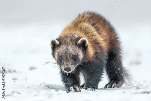 Witnessing a wolverine engaging in a territory marking ritual © Veniamin Kraskov