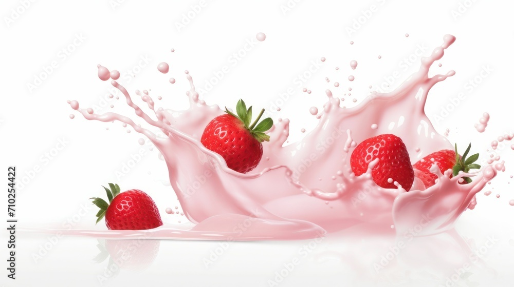 strawberry milk splash and strawberrys strawberry milk splash and strawberrys