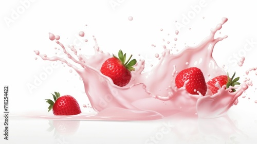 strawberry milk splash and strawberrys