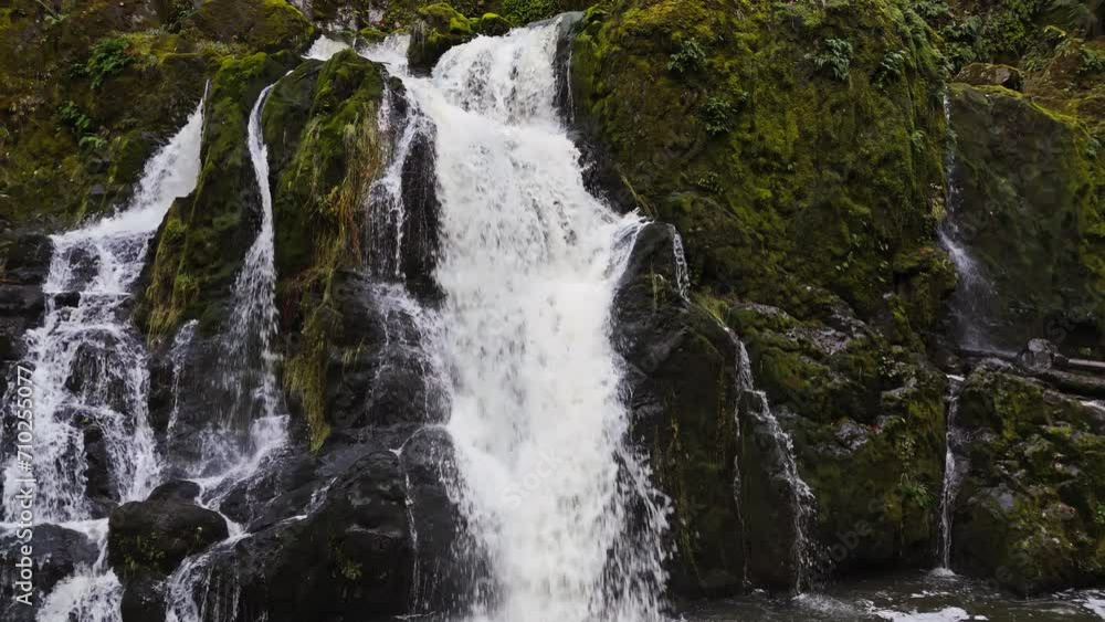 4K video close up of peaceful waterfall found in a forest. Pacific Northwest America 4K video close up of peaceful waterfall found in a forest. Pacific Northwest America