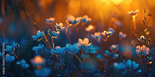 Fantasy comes to life with the radiant glow of wildflowers, creating a captivating spectacle. 