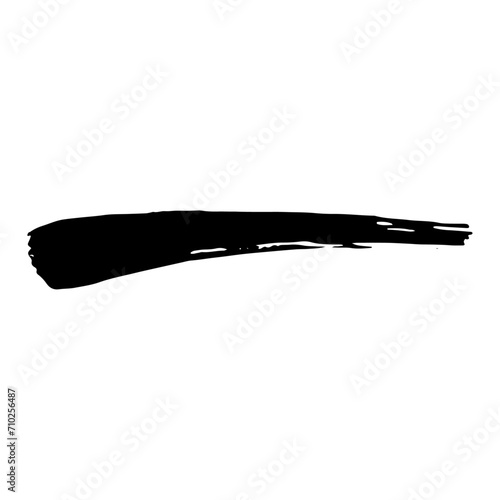 Black vector hand draw painted brush strokes. line brush grunge underline shapes © SyahCreation