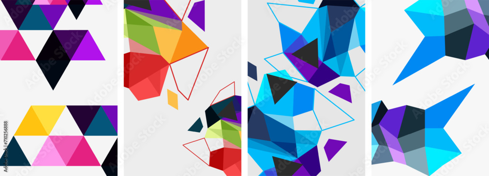 Triangle geometric abstract backgrounds. Vector illustration For Wallpaper, Banner, Background, Card, Book Illustration, landing page Triangle geometric abstract backgrounds. Vector illustration For Wallpaper, Banner, Background, Card, Book Illustration, landing page