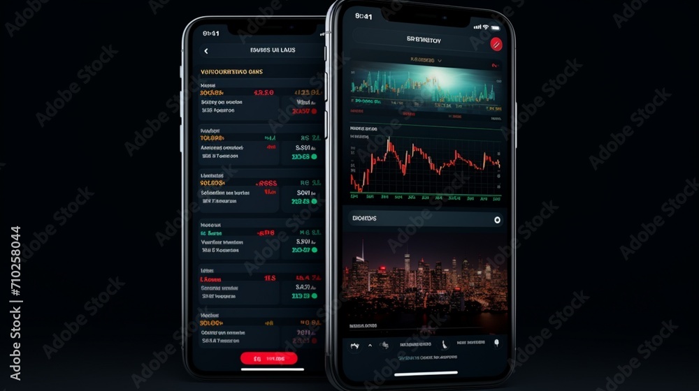 A mobile trading app interface, allowing professionals to manage portfolios on the go with ease.