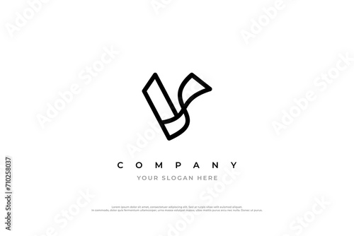 Initial Letter SV or VS Logo Design photo