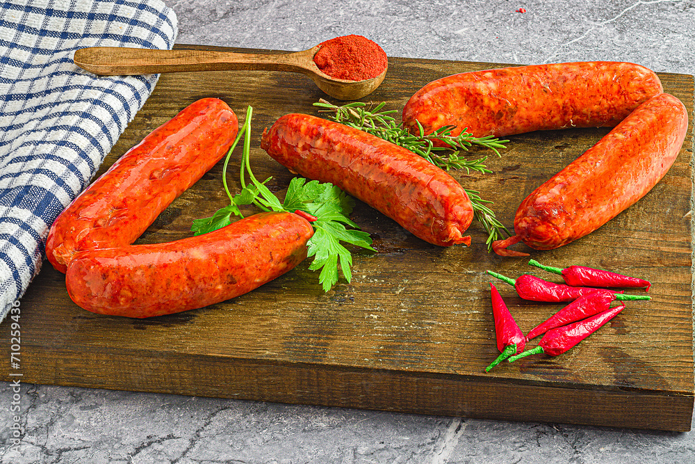 Fresh chorizos with aromatic herbs Fresh chorizos with aromatic herbs
