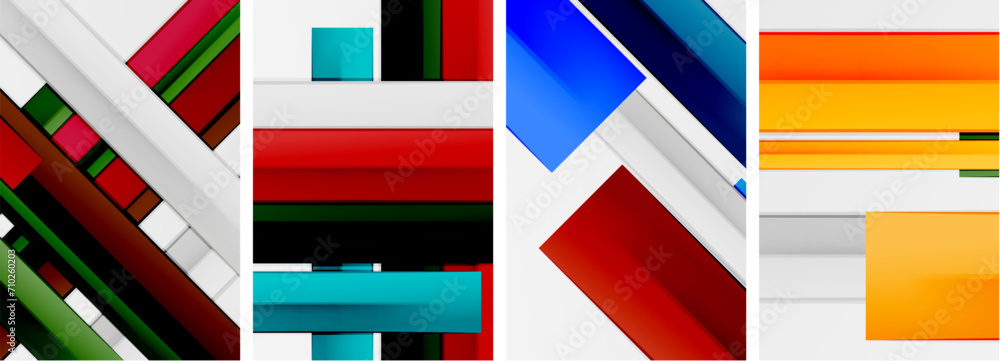 Obraz premium Stripes and lines poster abstract backgrounds. Vector illustration For Wallpaper, Banner, Background, Card, Book Illustration, landing page