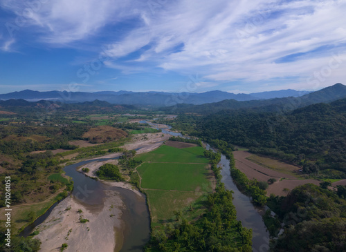 El cause del rio que alimenta la presa arriba del Colomo Nayarit photo