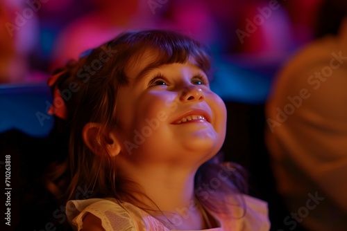 A Little Girl Experiencing the Delight of a Live Theater Performance