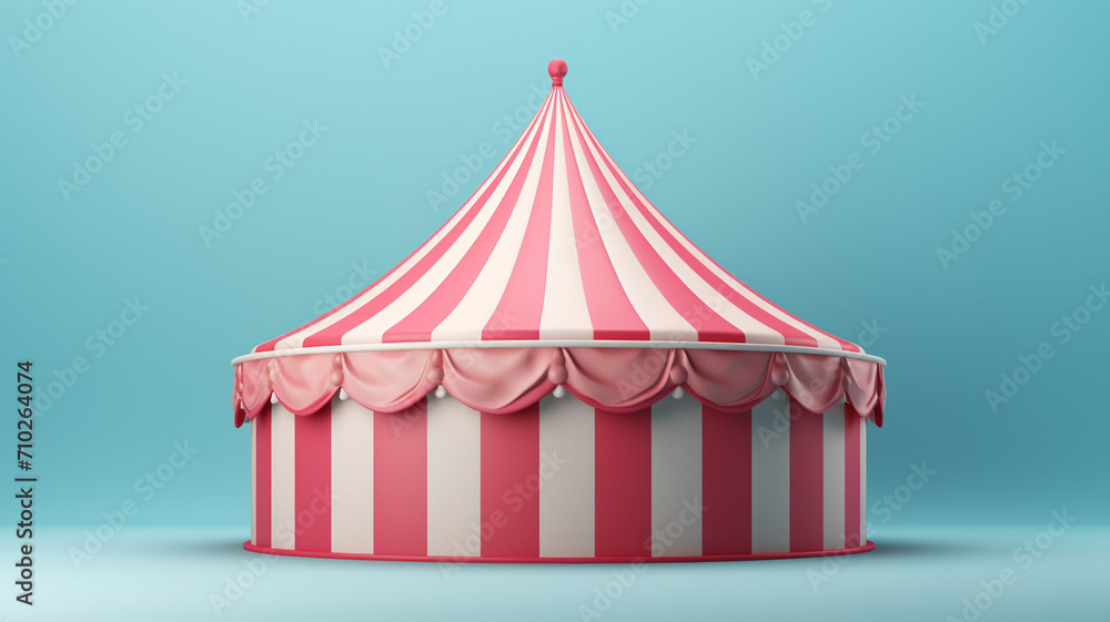 Circus Play Tent with a ringmaster podium in the center Circus Play Tent with a ringmaster podium in the center