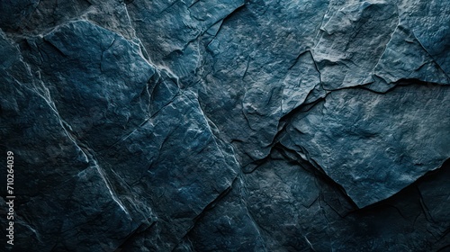 Rock texture background. dark blue rough mountain surface. textured stone background with space for design photo