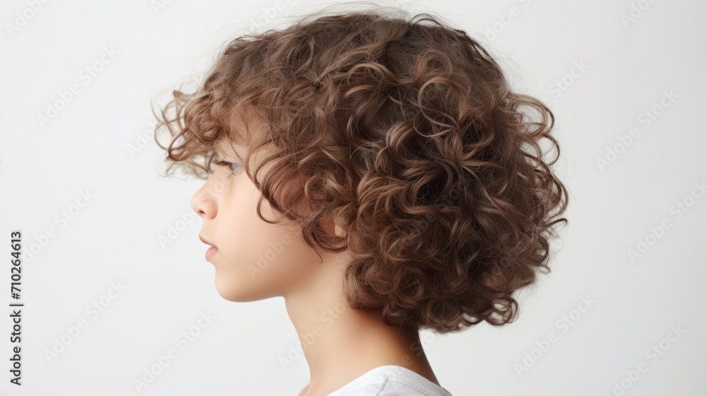 Vibrant Tresses, An Intimate Portrait of a Spirited Individual With Lustrous Curly Hair Vibrant Tresses, An Intimate Portrait of a Spirited Individual With Lustrous Curly Hair