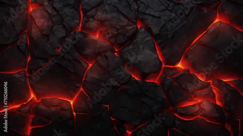 Charcoal Basalt Wall with deep red backlighting pattern