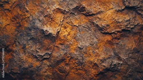 Rock texture background. dark orange or brown rough mountain surface. textured stone background with space for design