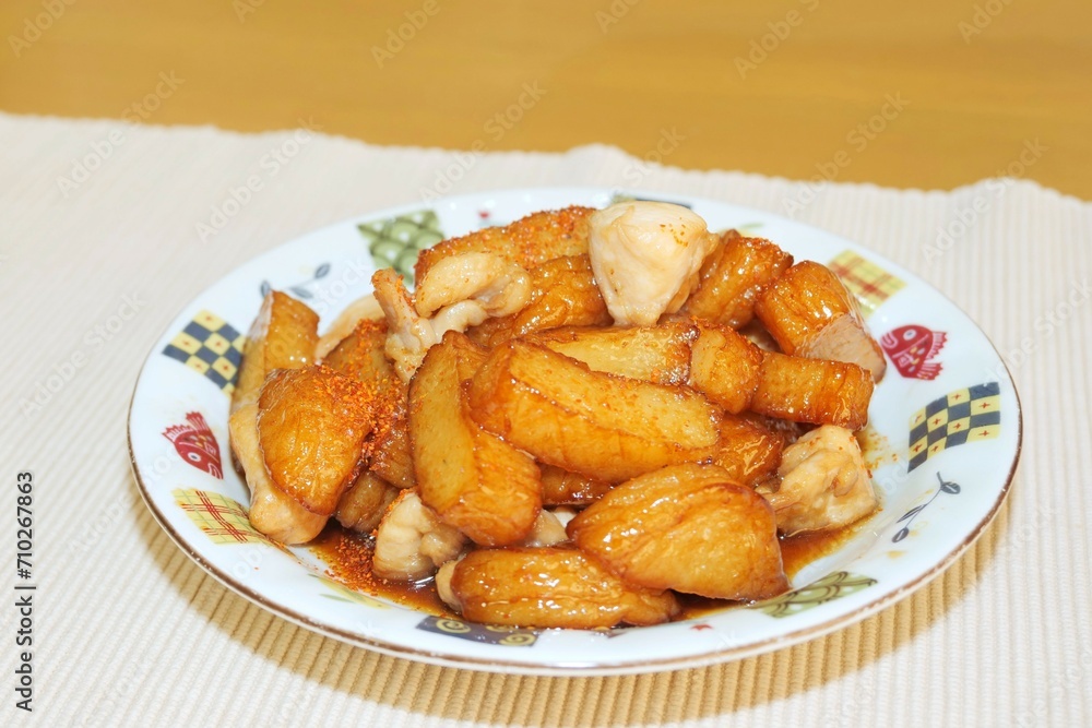 さつま揚げと鶏肉の炒め物 さつま揚げと鶏肉の炒め物