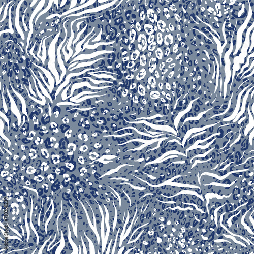 texture seamless pattern with yellow  skin  zebra blue photo