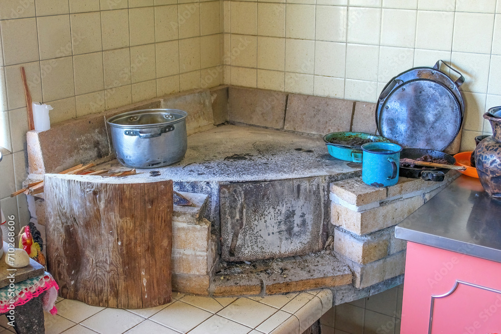 A rural wood stove in countryside Mexico. A rural wood stove in countryside Mexico.