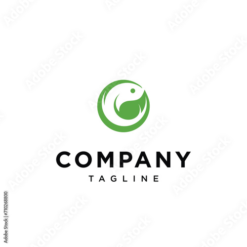 Fish Leaf logo icon vector template.eps