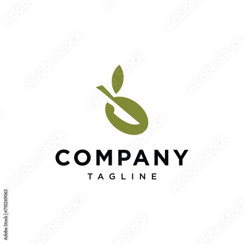 Olive knife logo icon vector template.eps
