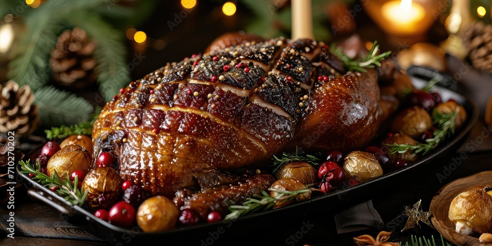 Roast Goose Extravaganza - Opulence Revealed! - Crispy Skin and Succulent Meat Take Center Stage - Symphony of Indulgence with Roast Goose - Warm, Luxurious Lighting for an Extravagant Atmosphere