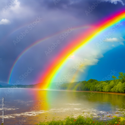 rainbow over the sea