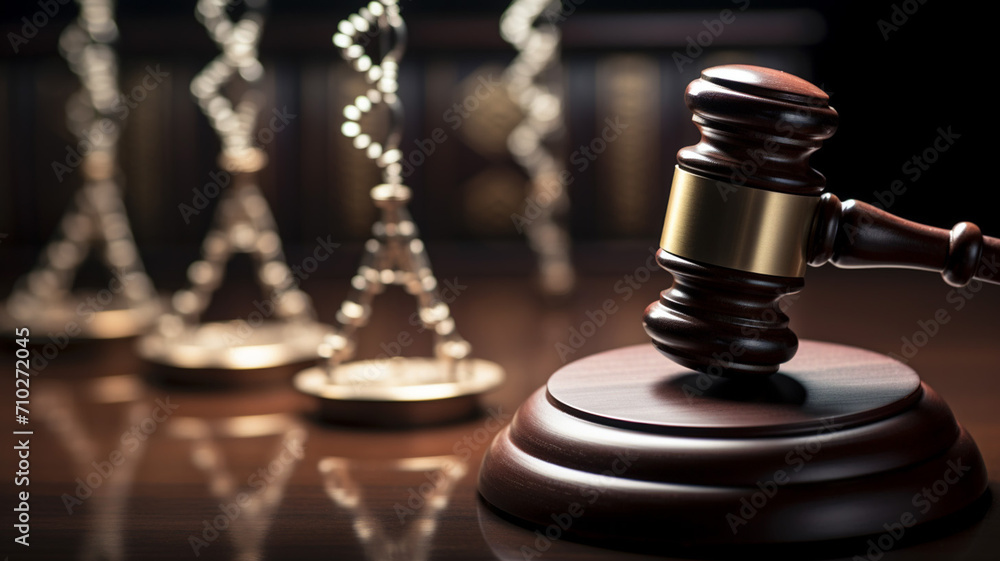 Genetic Research Ethics A gavel beside a DNA double Genetic Research Ethics A gavel beside a DNA double