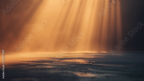 Sunlight Streaming Through Trees Onto Glittering Surface