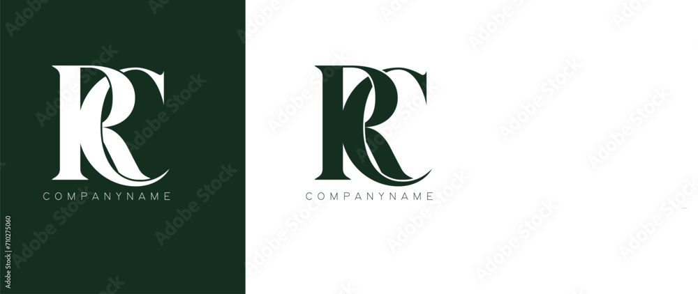 Creative  R and C letter logo design