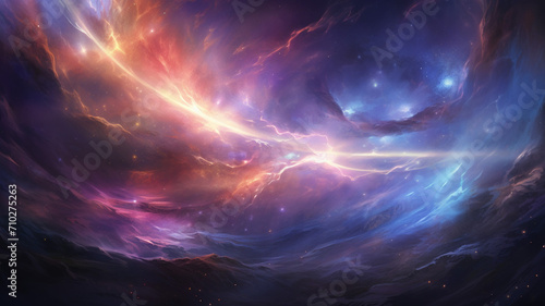 A Nebula inspired background with swirling purples abstract photo