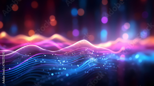 Technology abstract lines background and light effects, technology sense background