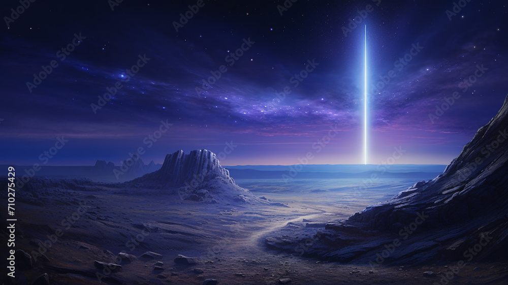 A scene of deep space serenity with a gentle glowing weather A scene of deep space serenity with a gentle glowing weather