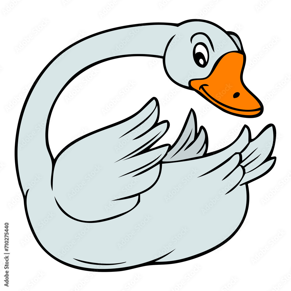 Obraz premium swan vector illustration