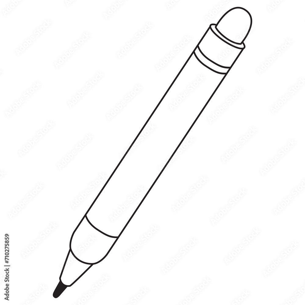 pen outline vector illustration pen outline vector illustration