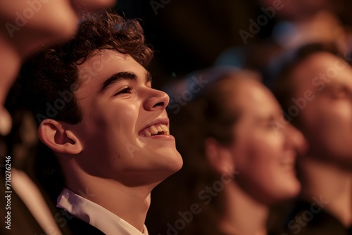 A Young Man Enjoying A Live Theater Opera Performance © Rax Qiu