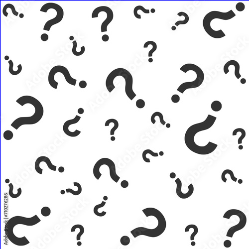 Black and White Question Marks Pattern photo