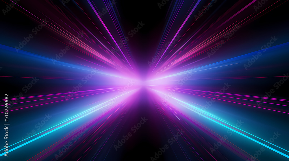 Obraz premium Abstract geometric lines background, technological lines background and light effects, 3D rendering