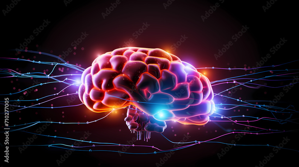 Fototapeta premium Abstract geometric lines background, technological lines background and light effects, 3D rendering