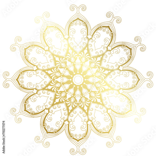 Golden mandala.Mandala de lujo .color dorado