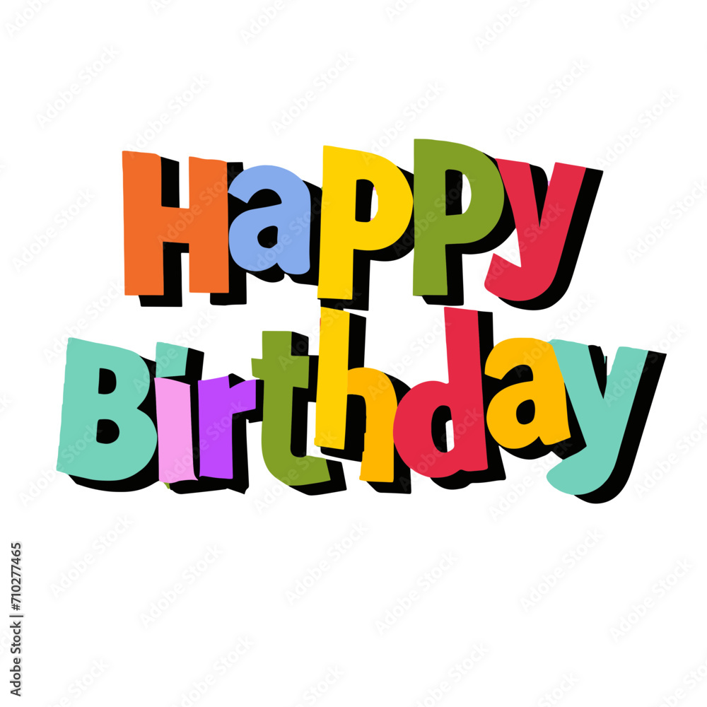 Happy Birthday vector style text Happy Birthday vector style text