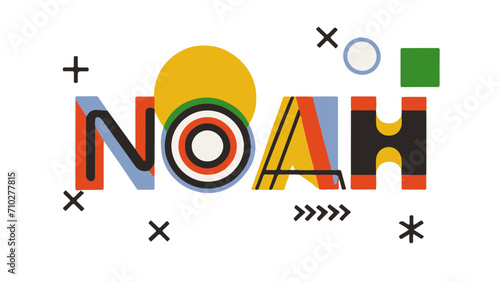 NOAH - Name in cool design style
